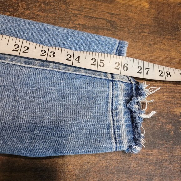 PAIGE Jeans Size 25 Verdugo Ankle Skinny Low Rise Raw Step Hem Rica - Picture 10 of 12